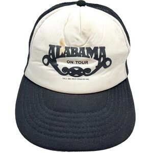 Vintage Alabama Hat Cap Snap Back Mesh Trucker On‎ Tour 1980 Country Band Tee